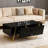 Rectangular High Gloss Coffee Table With Drawers