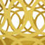 Table d'appoint d'extérieur en métal jaune - Grande table d'appoint élégante au design en fer découpé, structure thermolaquée, livrée sans assemblage, jaune, design minimaliste, fer.