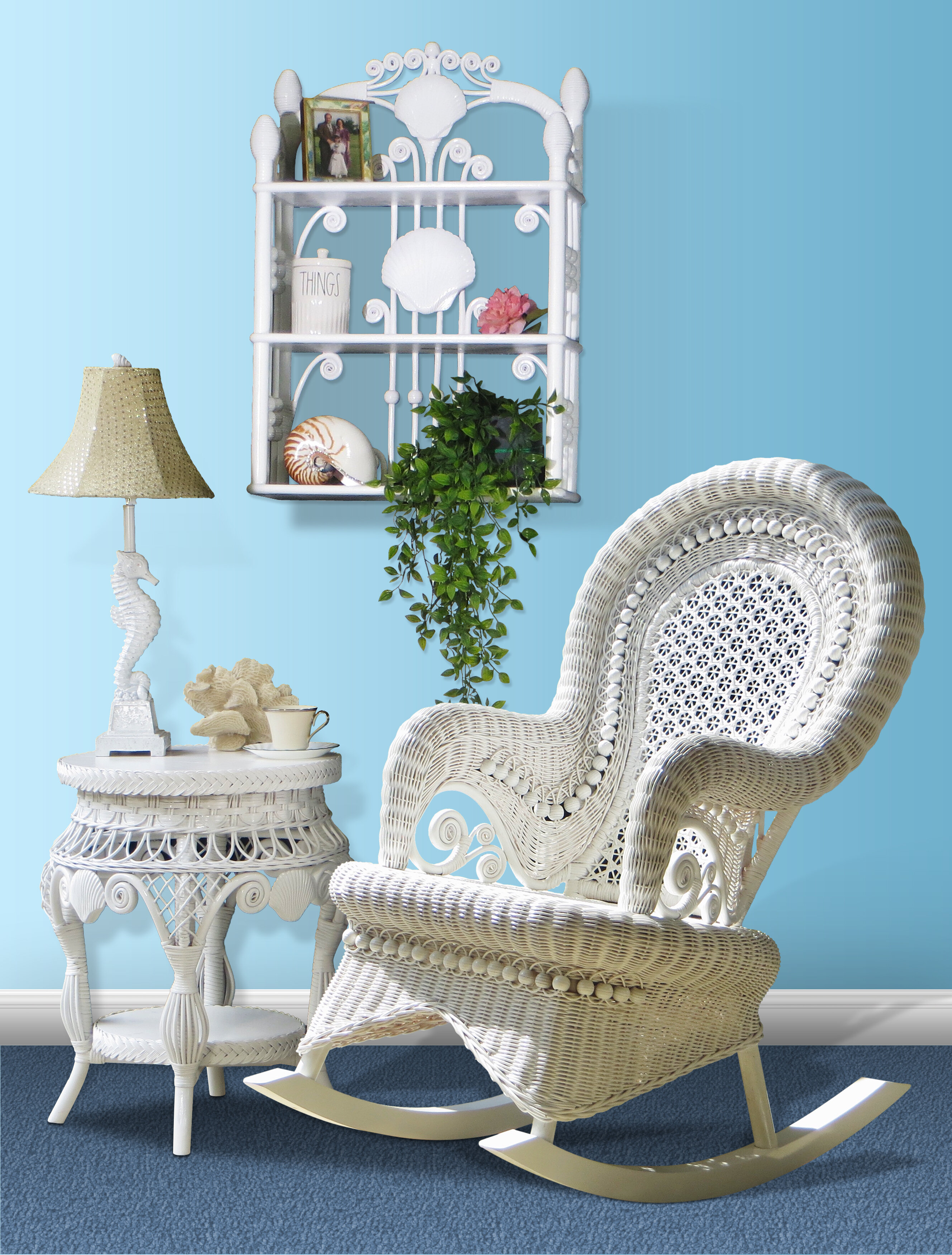 Wicker rocking chair online indoor