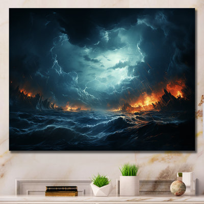 «Ethereal Stormy Skies Horizon I» - art mural tempêtes