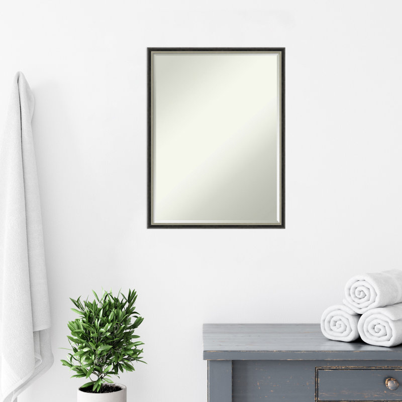 Miroir mural Wisley, 25,25 po x 19,25 po, Noir
