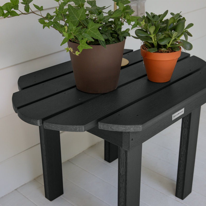 Table d'appoint en plastique Anette, Noir