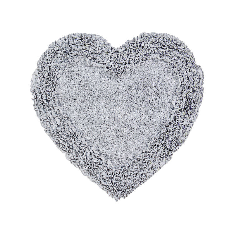 Tapis pour salle de bain 100% coton Zetilla, Argent argent