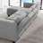Ashbury Ivery 116.6" Wide Linen Reversible Modular Sofa Living room Sectional Couch with Storage Ottoman-2118647499