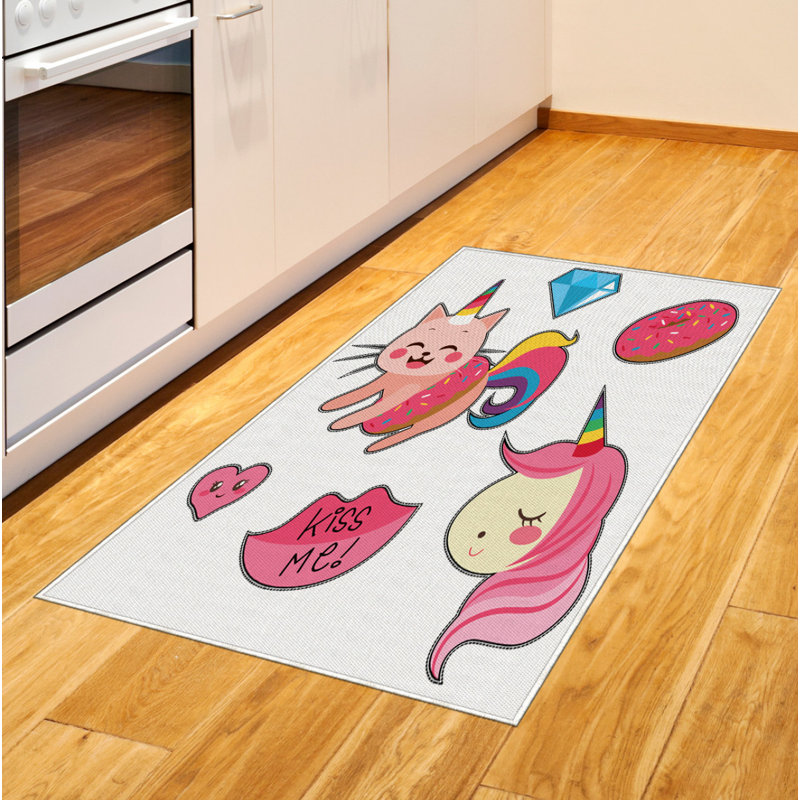 Tapis décoratif Fontenot Unicorn, Rectangle 2 pi 7 po x 5 pi