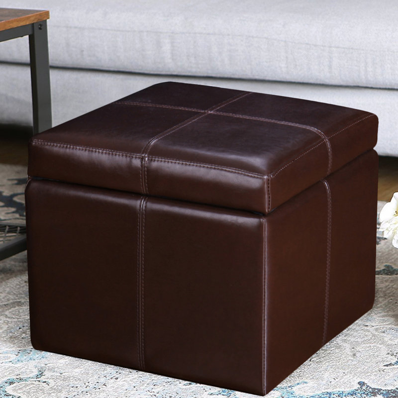 Lacoste Faux Leather Ottoman