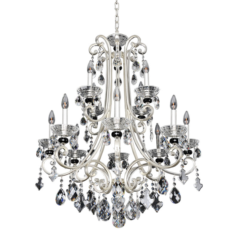 Lustre argenté / transparent Bedetti 12 LT 2 tons Allegri