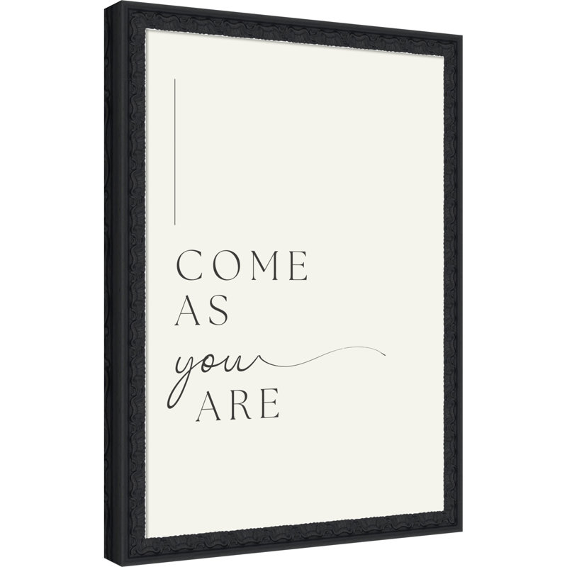 «Come As You Are Scripture» par ART of living, reproduction d'art sur toile encadrée