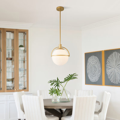 Gladi 1-Light 9.65‘’ Single Globe Dimmable Pendant Light