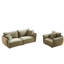 With Plastic Feet And Comfortable Seating 3 + 1 For Living, Linen, Stable Wood Structure In Living Room-81762202