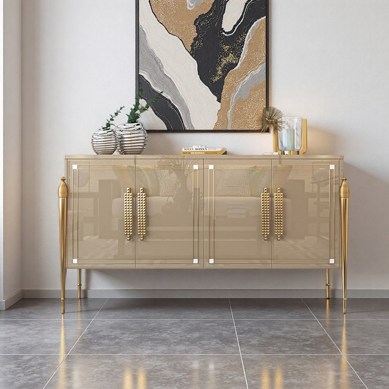 Buffet moderne de grande capacité, Champagne / Or