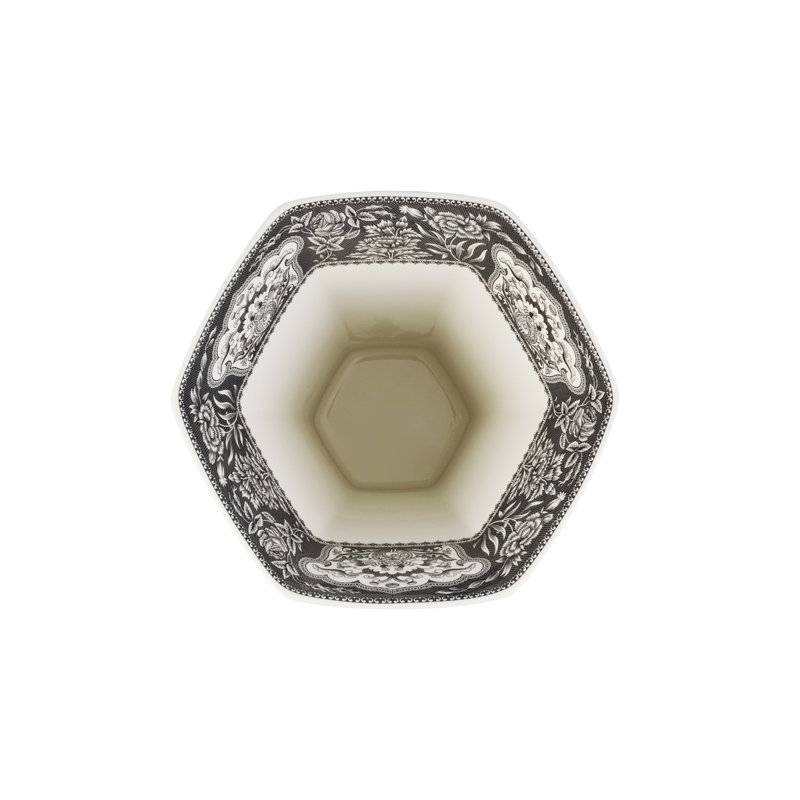Spode Heritage Collection Hexagonal Vase Floral 10.5"