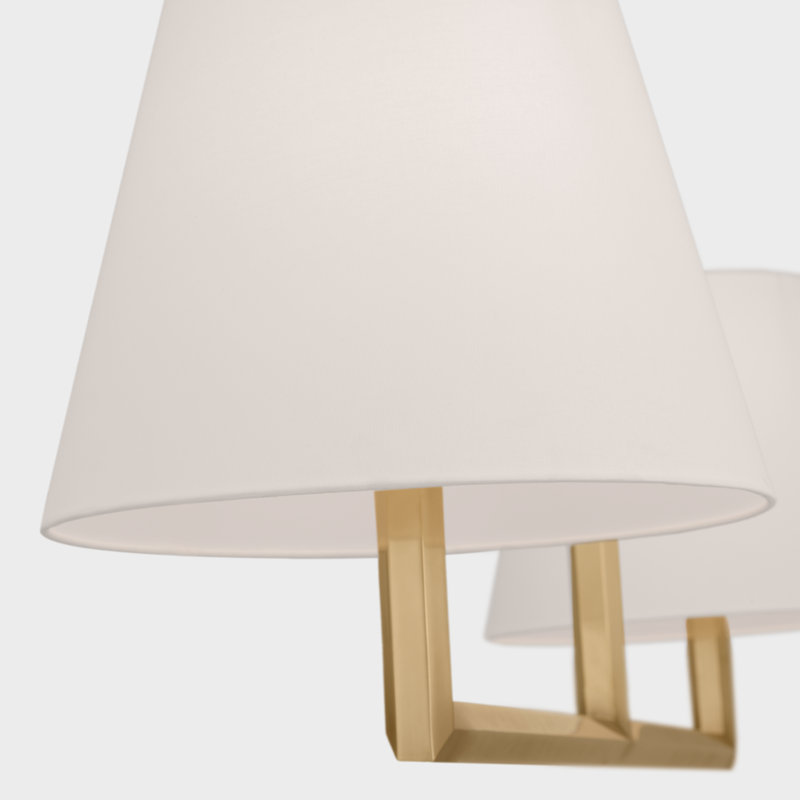 Olivier 2 - Light Chandelier, Hand-Rubbed Antique Brass