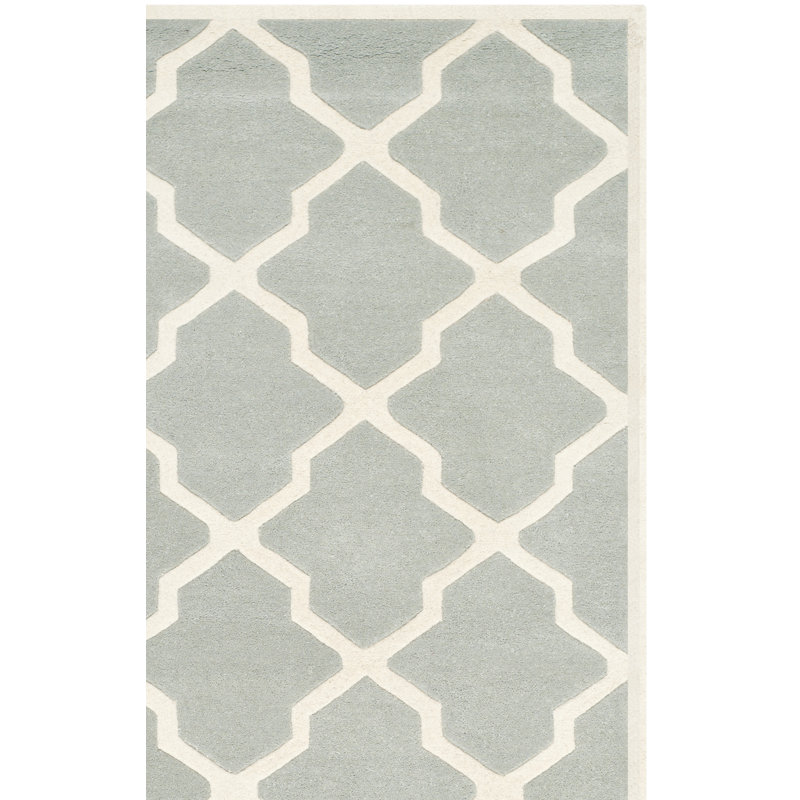 Carolene Hand Tufted Wool Geometric Rug, Square 7'