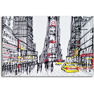 «A City in Motion», peinture sur toile