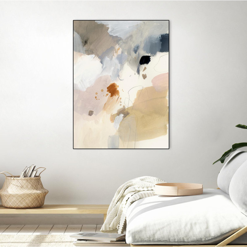 «Neutral Scrawl I», toile encadrée par Giant Art, H 32 po x l 24 po