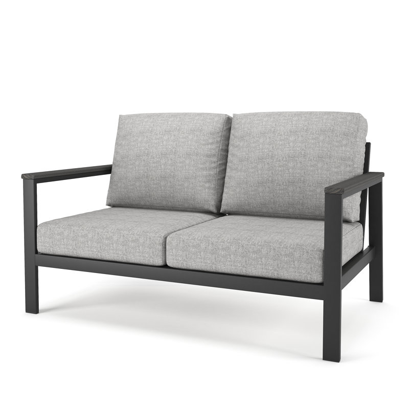 Townsend Loveseat with Sunbrella® Cushion, Gray, Canvas Granite Sunbrella® Canvas