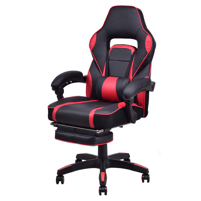 Fauteuil de jeu pc & racing Euclid, Noir / Rouge