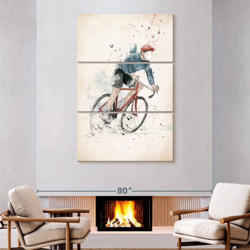 Mehar I Want To Ride My Bicycle, 74" H x 48" W