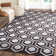 Tapis géométrique en laine tissé à la main avec broderie Inoue