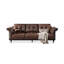 Causeuse-coussin standard en cuir véritable brun