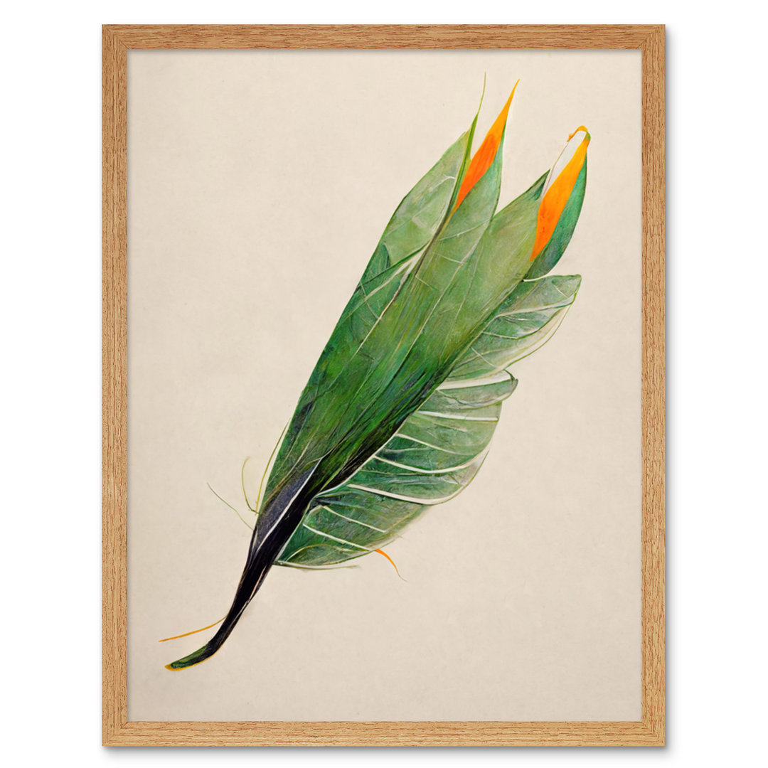 Tropical Bird Of Paradise Leaf Botanical - Print