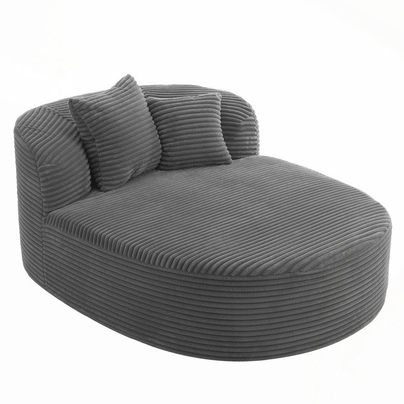 Canapé-lit moderne avec deux coussins de soutien, ultra-confortable et élégant pour tout salon, gris, Gris