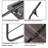 Balcony Railing Table Outdoor Hanging Folding Balcony Bar Table For Railings Patio Table On Railing Aluminium Metal Side Table Adjustable 23.6"(L) X 15.7"(W) Brown