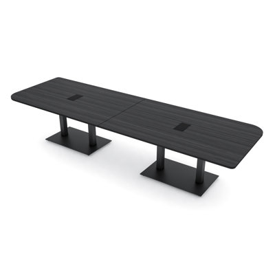 Table de conférence Ogren Duo avec double base en métal | Unité électrique
