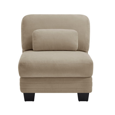 Sofa moderne minimaliste sans accoudoirs avec coussins, idéal pour le salon, la chambre à coucher et l'appartement