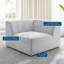 Chaise de coin en tissu d'ameublement Bartlett-712087404