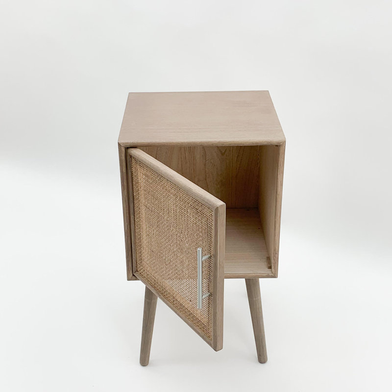 40cm W Solid + Manufactured Wood Bedside Table