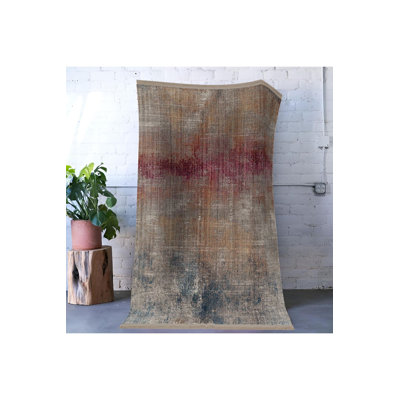 Multicolor Powder Abstract Pattern Modern Machine Washable Decorative Rug