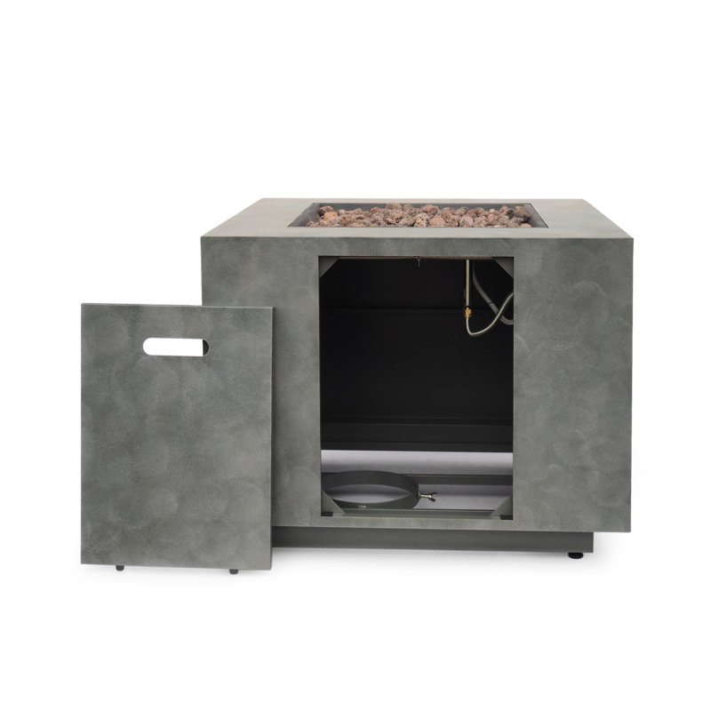 50,000 Square Heating Fireplace - Iron, Rust-, Matte Fire Pit Chic