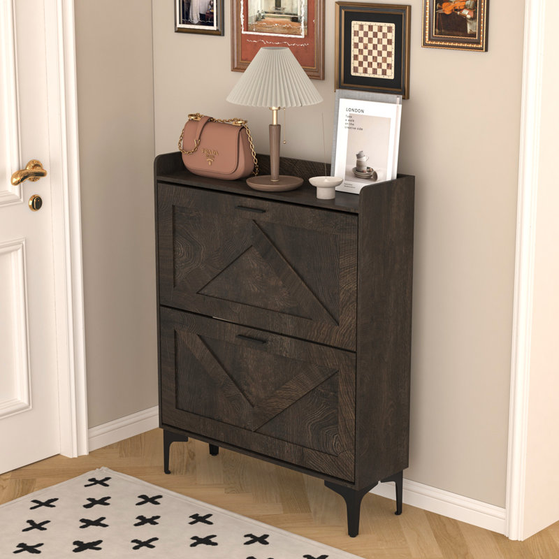 Armoire à chaussures, armoire de rangement pour chaussures d'entrée moderne, étagère à chaussures cachée SlimNarrow