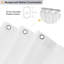 White Scalloped Fabric Polyester Shower Curtain 183 x 183 cm