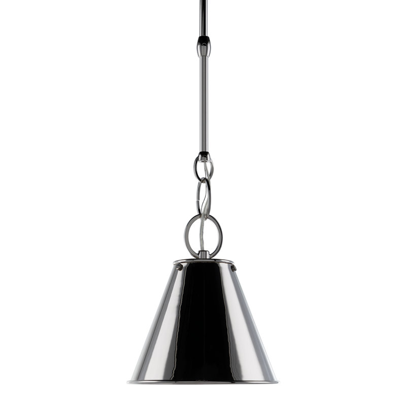 Altamont 1 - Light Pendant, Polished Nickel, 9" H x 8" W x 8" D