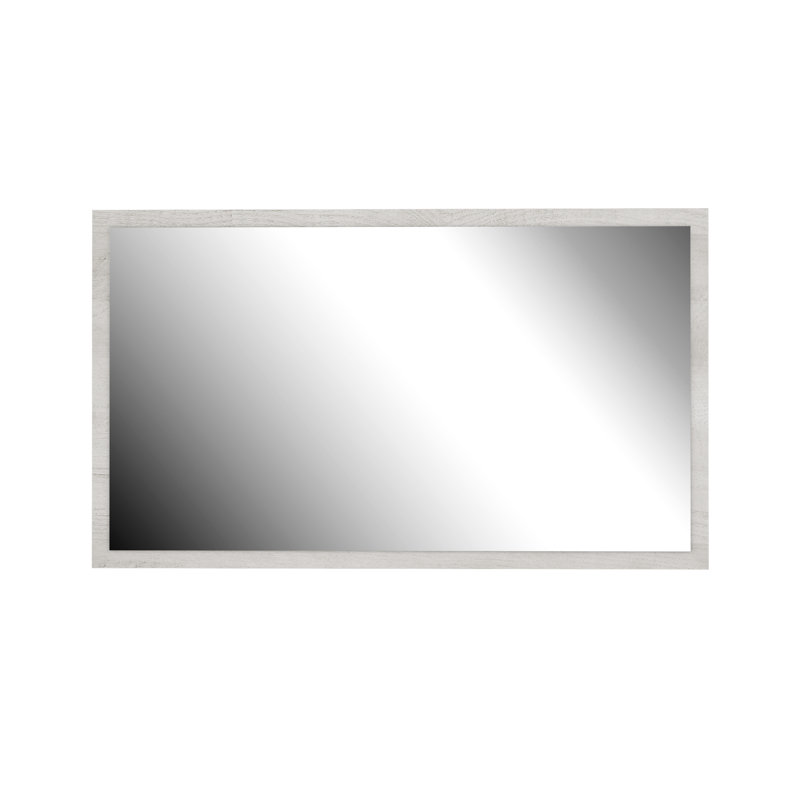 Berlanga Wood Wall Mirror, Pinia White
