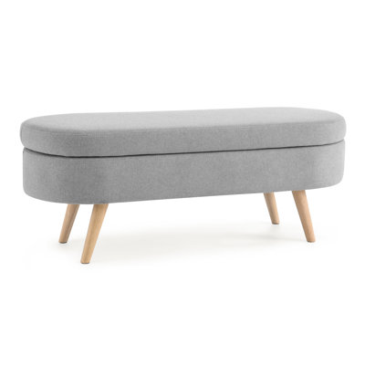 Banc de rangement repose-pieds ovale
