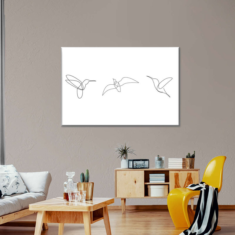 Line Hummingbirds, reproduction sur toile, H 34 po x l 51 po x P 1,25 po