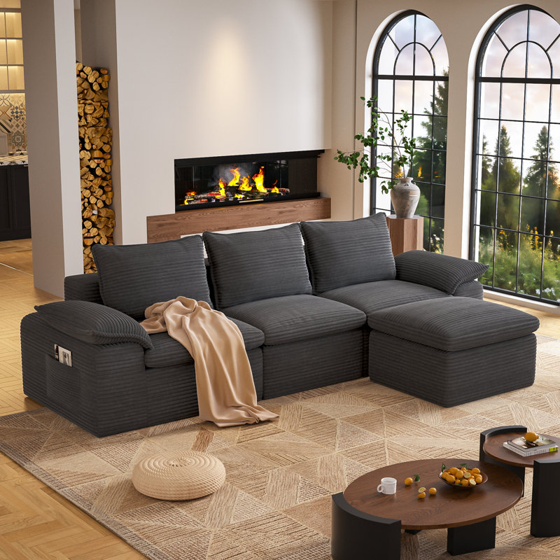 Canapé modulaire Boneless, Gris