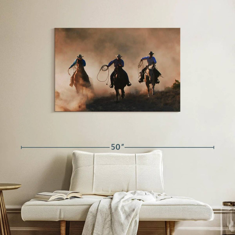 Lelar Western Sundown, H 26 po x l 39 po