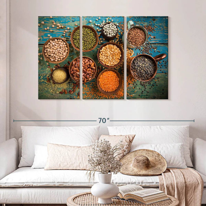 Yarlin Cups Of Legume Beans, 32" H x 50" W