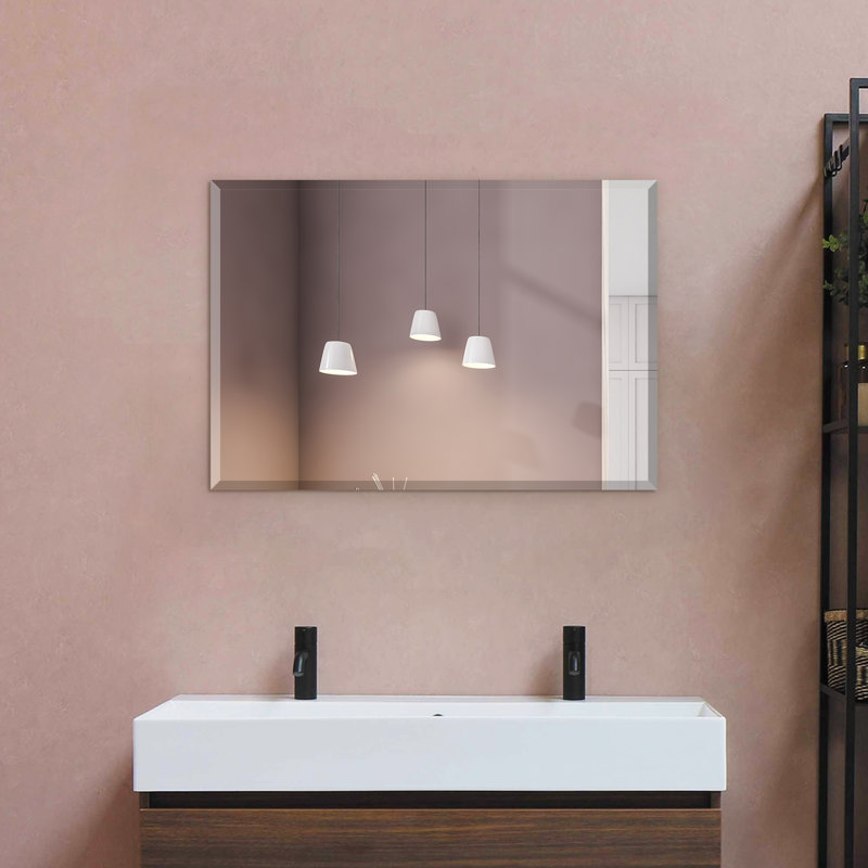 Trelon Flat Wall Mirror, 24" H x 36" W