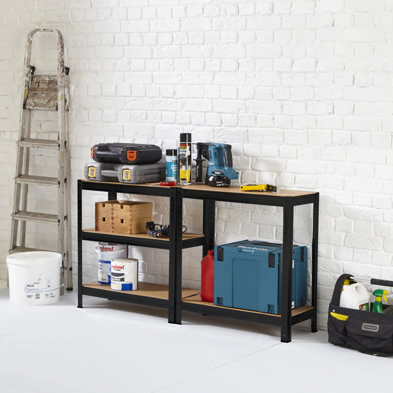 70cm W Metal Shelving Unit, Black