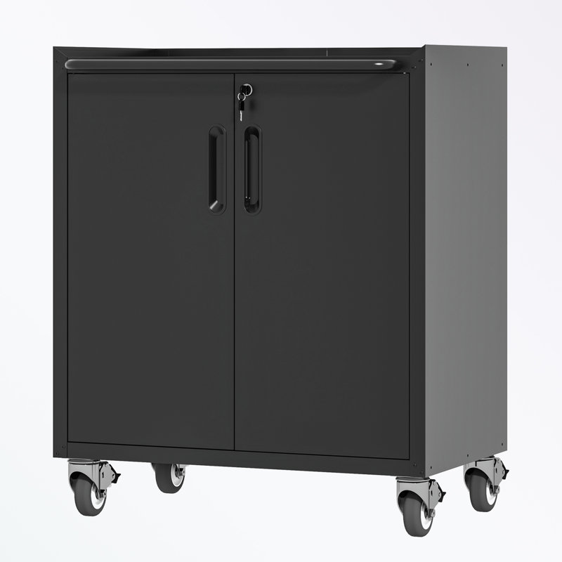 Armoire de rangement en métal avec roulettes