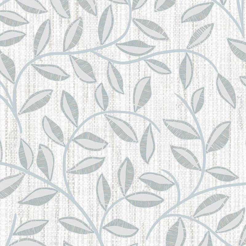 Linden 32cm x 52cm Textured Metallic Finish Wallpaper Roll, Blue