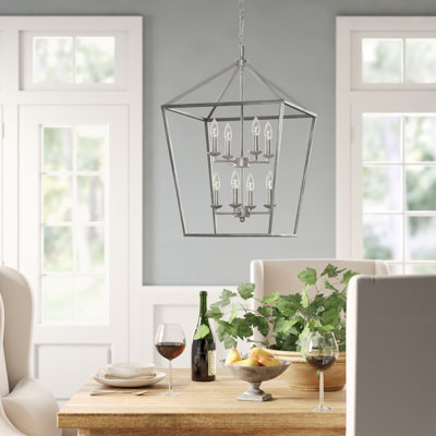 Lustre géométrique de style lanterne à 8 lumières Hertford