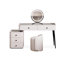 Coiffeuse avec miroir lumineux, 5 tiroirs, 1 chaise-770165807