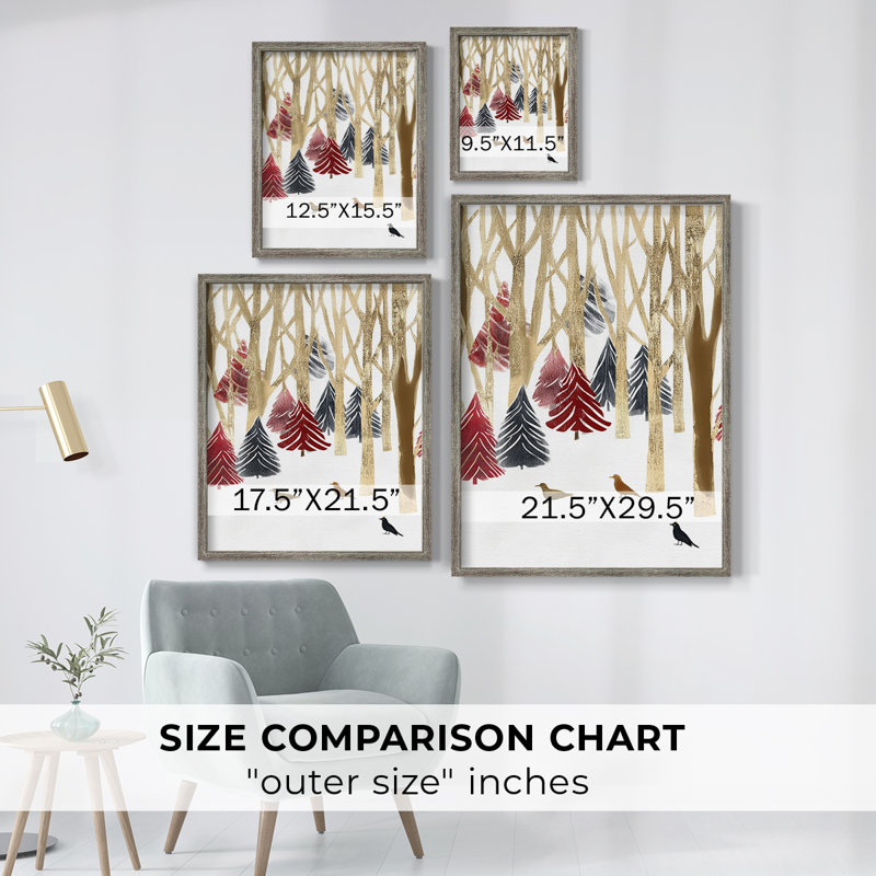 «Christmas Holiday Art» CDxxxvii, reproduction d'art encadrée - bois massif, H 11 po x l 9 po